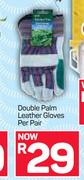 Double Palm Leather Gloves-Per Pair