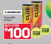 Dunlop Tennis Ball 3 Pack-For 2