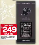 Jack Daniel's Tennessee Whisky-750ml & Cap Gift Pack