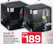 Royal Leerdam The ExpertsʼCollection Round And Mature Or Powerful And Spicy Wine Glasses 4-Pack