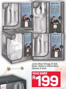 Jamie Oliver Vintage Hi-Ball, Water, 350ml Or 550ml Wine Glasses 4-Pack