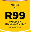 Nokia 1 LTE-On MTN Made For Me S