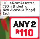 JC Le Roux Assorted Including Non-Alcoholic Range-2x750ml 
