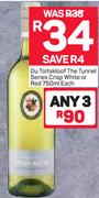 Du Toitskloof The Tunnel Series Crisp White Or Red-For Any 3x750ml
