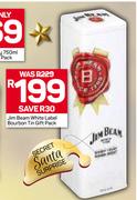 Jim Beam White Label Bourbon Tin Gift Pack
