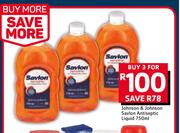 Johnsons & Johnsons Savlon Antiseptic Liquid-3 x 750ml 