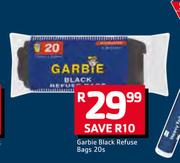 Garbie Black Refuse Bags 20s