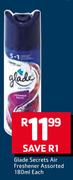 Glade Secrets Air Freshner Assorted 180ml