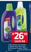 Cobra Active Tile Cleaner Or Dettol 4 In 1 Floor And All Purpose Cleaner 750ml Each