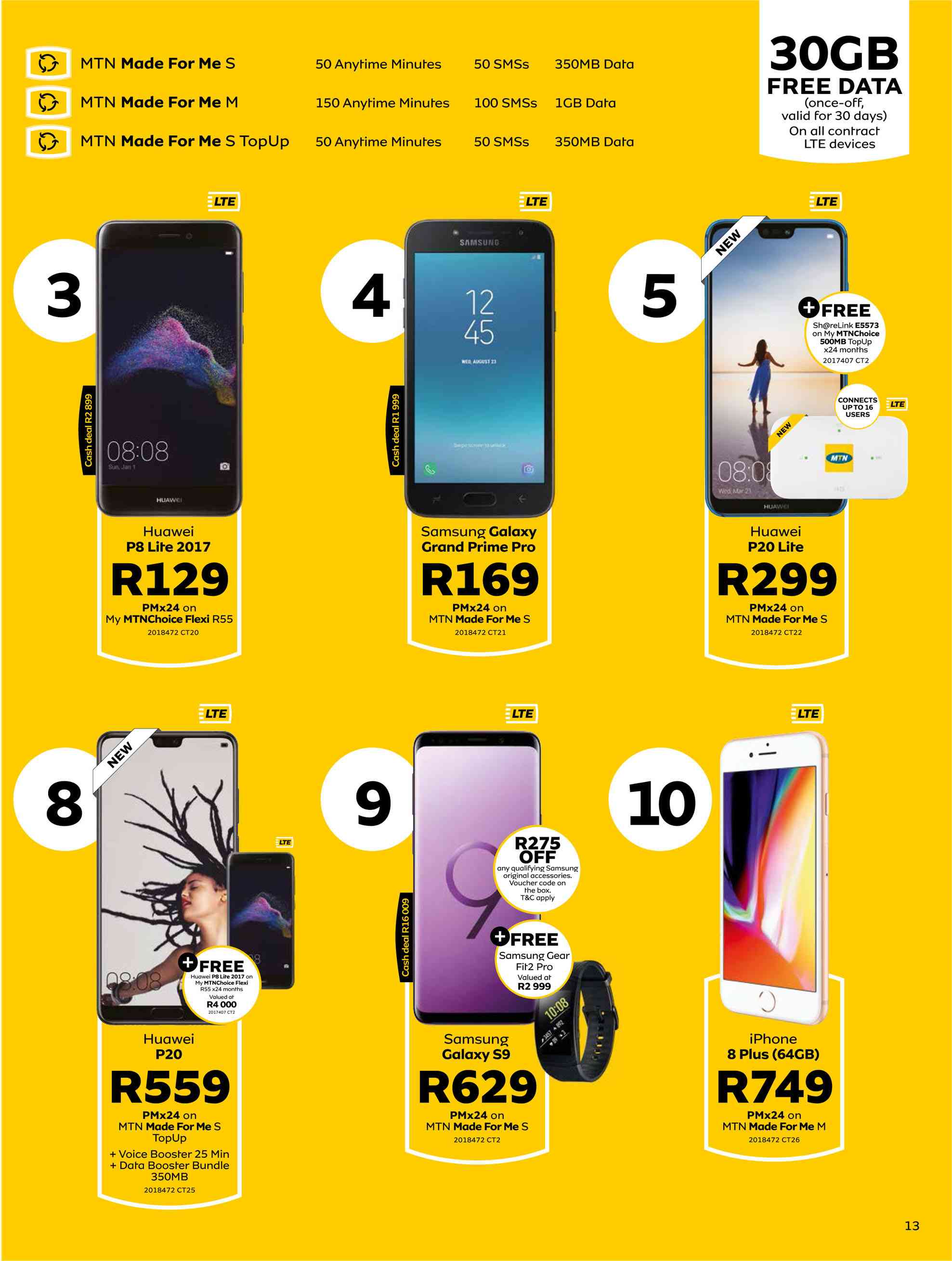 Special Huawei P20 LTE-On MTN Made For Me S TopUp Plus Huawei P8 Lite ...