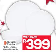 Russell Hobbs 12-Piece White Coupe Dinner Set