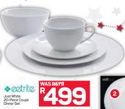 Just White 20-Piece Coupe Dinner Set