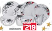 Valvetro 16-Piece Floral Or Geometric Dinner Set-Each