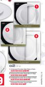 O2 Dine Embossed Porcelain Dinner Plate 4-Pack