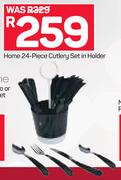 Home 24-Piece Cutlery Set In Holder
