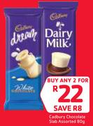 Cadbury Chocolate Slab-2x80g