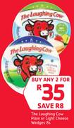 The Laughing Cow Plain Or Light Cheese Wedges 8s-For 2