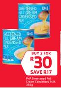 PnP Sweetened Full Cream Condensed Milk-2x385g