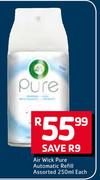 Air Wick Pure Automatic Refill Assorted-250ml Each
