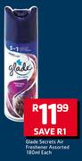 Glade Secrets Air Freshener Assorted-180ml Each
