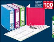 Flies Board Lever Arch Assorted Colours-For 4