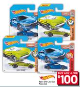 Hot Wheels Basic Die Cast Car Assorted-For 4