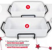 Rectangular Dish With Rack 25cm