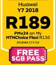 Huawei Y7 2018 LTE-On My MTNChoice Flexi R110
