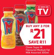 Clover Super M Flavoured Medium Fat Milk-3x300ml