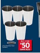 7.5cm Stainless Steel Tumblers-For 5