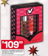Lentheric I Love Berries Gift Pack Consists Of: 15ml Eau De Parfum & 15ml Lip Gloss