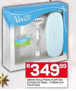 Gillette Venus Platinum Gift Set Consists Of: Razor, 1 x Blade & Travel Case