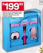 Gillette Venus Super Berry Gift Pack Consists Of: 1 Razor With 3 Blades,Blade Cover & Shower Hanger
