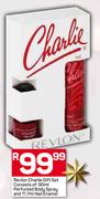 Revlon Charlie Gift Set Consists Of: 90ml Perfumed Body Spray & 11.7ml Nail Enamel