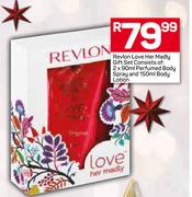 Revlon Love Her Madly Gift Set Consists Of: 2 x 90ml Perfumed Body Spray & 150ml Body Lotion