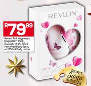 Revlon Pink Happiness Orginal Gift Pack Consists Of: 2 x 90ml Perfumed Body Spray & 150ml Body Lotio