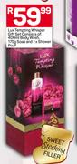 Lux Tempting Whisper Gift Set Consists Of: 400ml Body Wash, 175g Soap & 1 x Shower Pouf