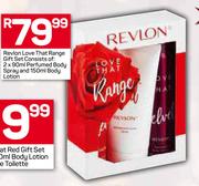 Revlon Love That Range Gift Set Consists Of: 2 x 90ml Perfumed Body Spray & 150ml Body Lotion