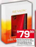 Revlon Fire & Ice Gift Set Consists Of: 2 x 90ml Perfumed Body Spray & 150ml Body Lotion