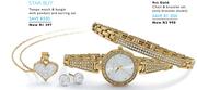 Tempo Watch & Bangle With Pendant And earring Set