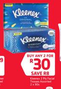 Kleenex 2-Ply Facial Tissues-2x90s