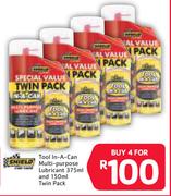 Shield In-A-Can Multi-Purpose Lubricant-4x375ml/150ml Twin Pack