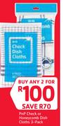PnP Check Or Honeycomb Dish Clothes-2x3-Pack