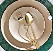Stoneware Dinner Plate, Bowl And Mug-Each