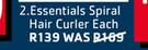 Stylista Essential Spiral Hair Curler SCR6-Each