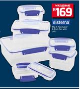 Sistema Klip It Foodsaver 6 Pack Set With Lids