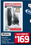 Wahl HomePro 11 Piece Hair Clipper Kit 9633-616