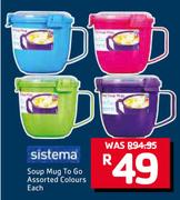 Sistema Soup Mug To Go Assorted Colours-Each