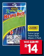 Addis Extra Large Heavy Duty Wipes 2 Pack