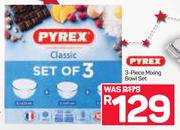 Pyrex 3 Piece Mixing Bowl Set